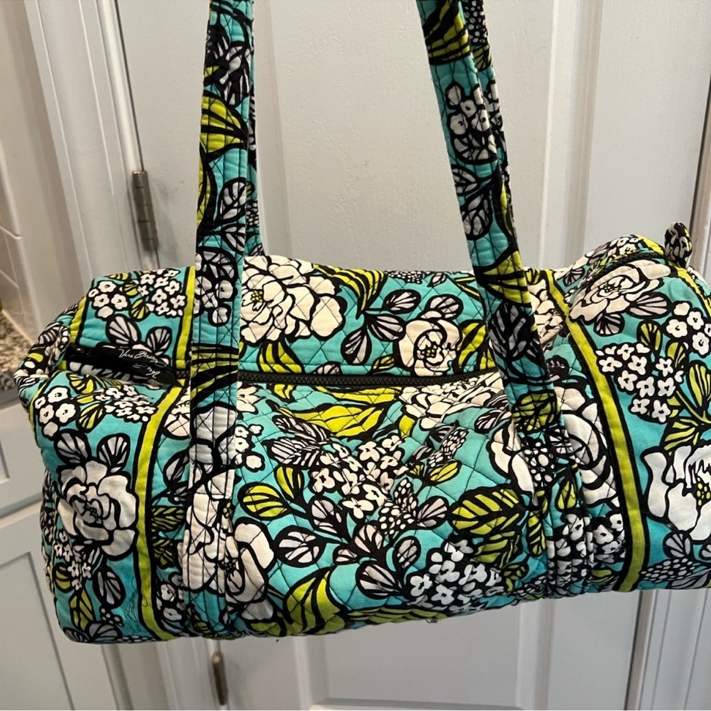 Vera Bradley Teal Blue Floral Travel Bag